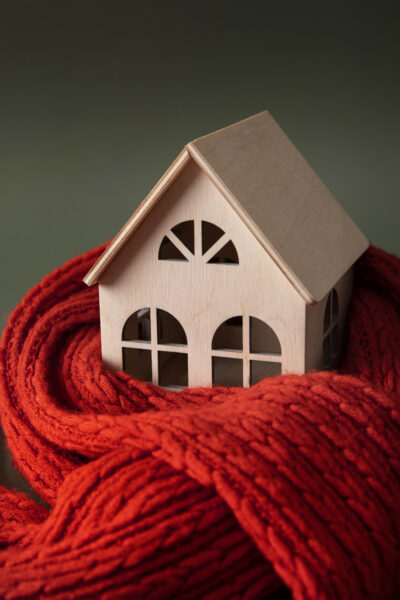 Image maison avec echarpe pour isolation