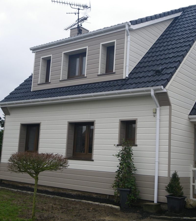 bardage blanc sur maison